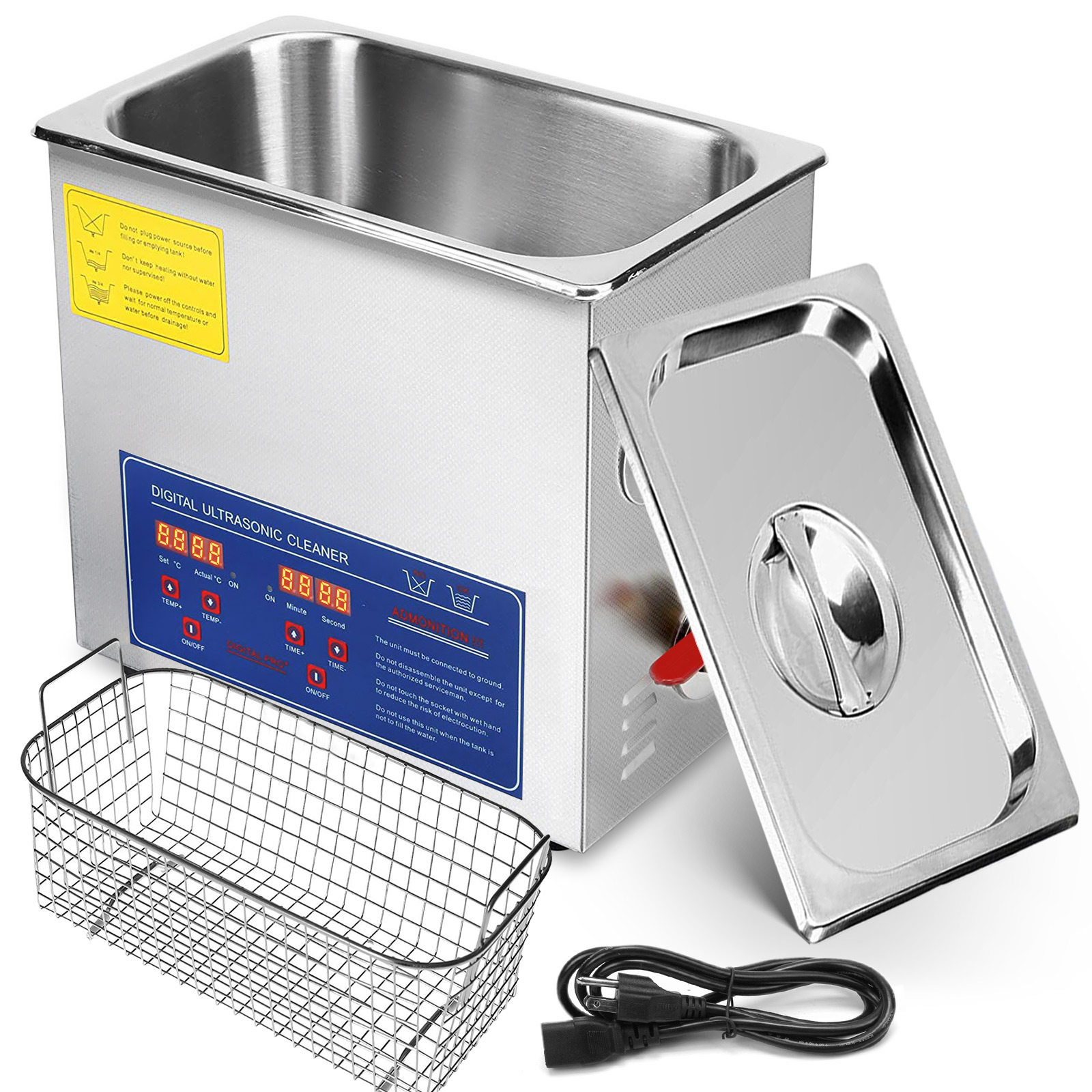 SucceBuy 15L 超音波クリーナー Lave-Dishes ポータブル洗濯機 デジタルタイマー付き 超音波 ホームジュエリー クリーン家電