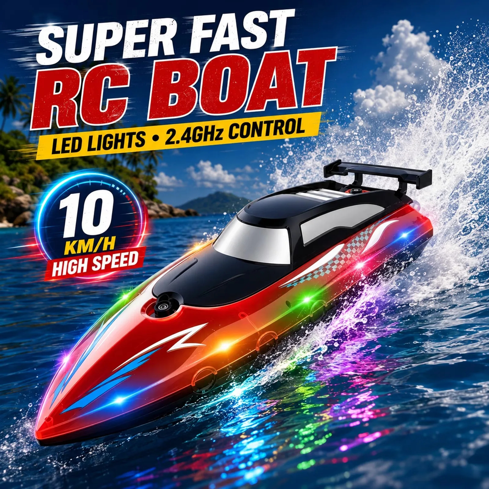 高速 RC バッテリーボート 2.4Ghz リモートコントロールレーシング船水上スピードボート子供男の子屋外プールモデルおもちゃギフト
