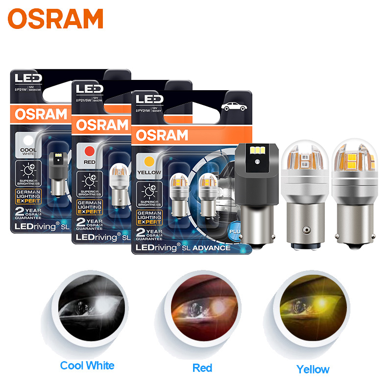 OSRAM アップグレード LED 信号灯 S25 P21W PY21W P21/5W LEDriving SL Advance 1156 1157 LED 車フォグバルブブレーキポジションストップランプ 2X
