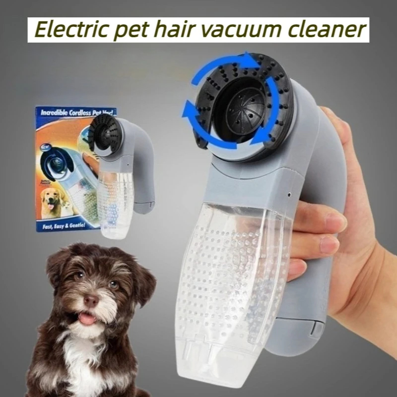 電気ペットの毛リムーバー吸引装置吸盤犬猫マッサージクリーニングガジェットポータブルグルーミング真空システム毛皮ブラシ
