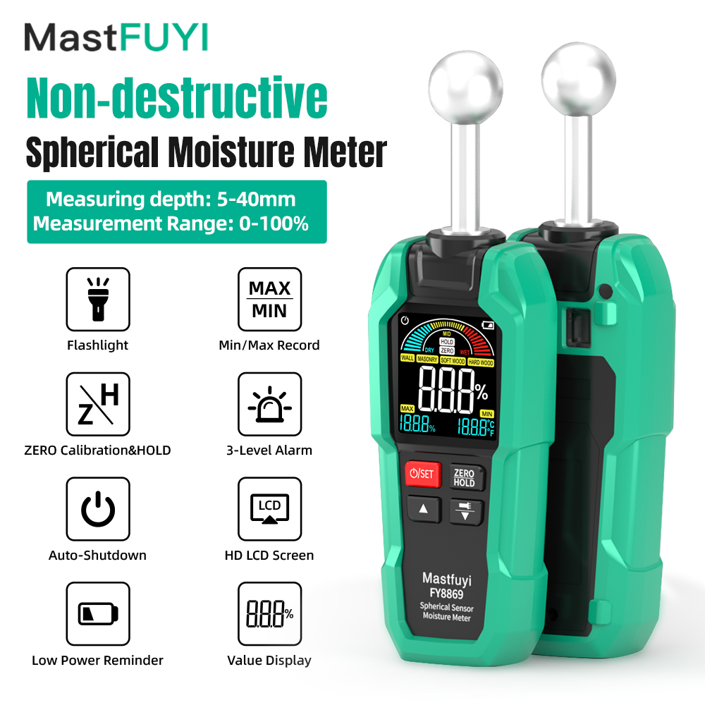 MASTFUYI ボール型非破壊水分計、高精度デジタル木材漏水検知器