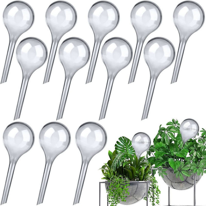6 個小型植物散水グローブ自動散水電球 PVC 自動散水ボール植物散水システム 5.1 インチ