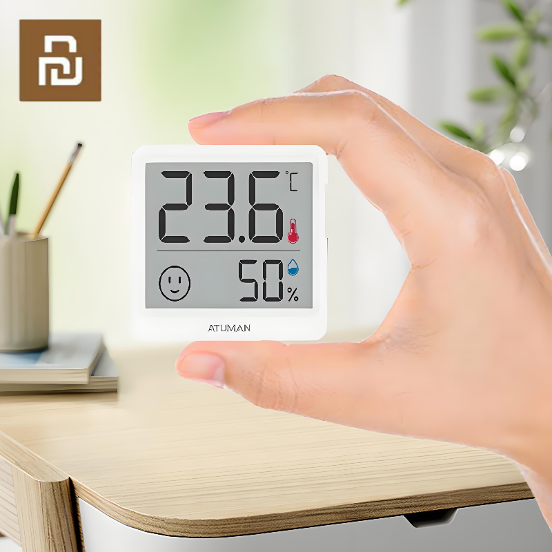 DUKA 2.5 インチ LCD 電子デジタル温度湿度計屋内温度計湿度計天気センサーツール時計