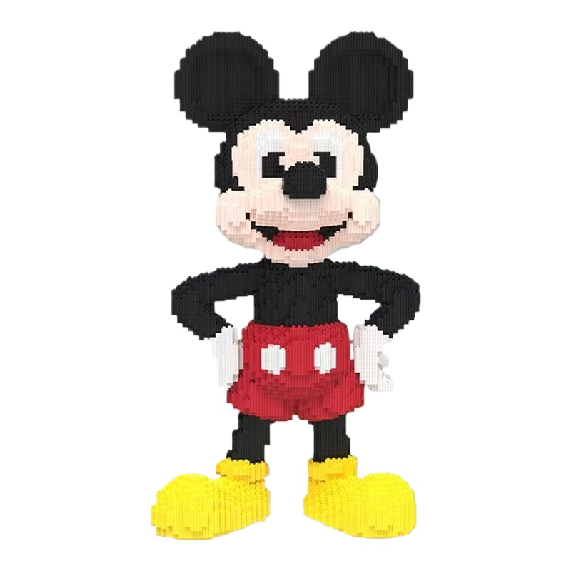 ディズニー ミッキーマウス 3D モデル ビルディングブロック 小粒子 知育玩具 ギフト