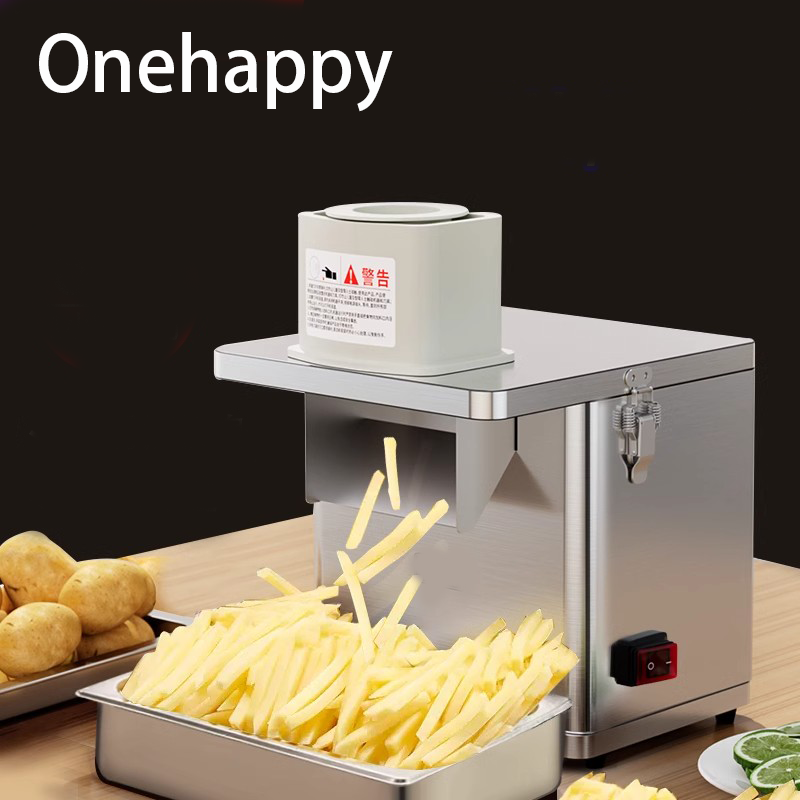 自動ポテトカッターマシン 300W、合金鋼刃付き業務用フライドポテトカッター