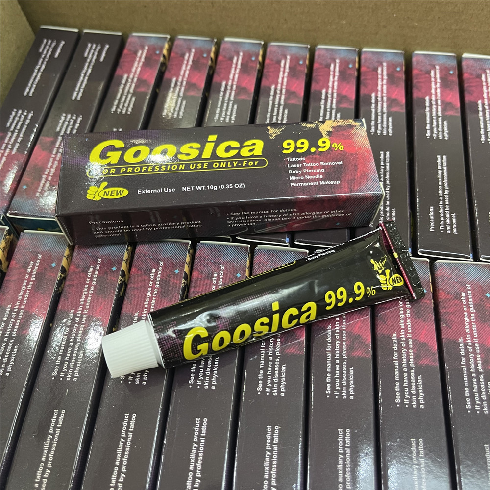 本物の 99.9% Goosica タトゥーケアクリーム半アートメイク前美容ボディ眉毛唇ライナー 10 グラム