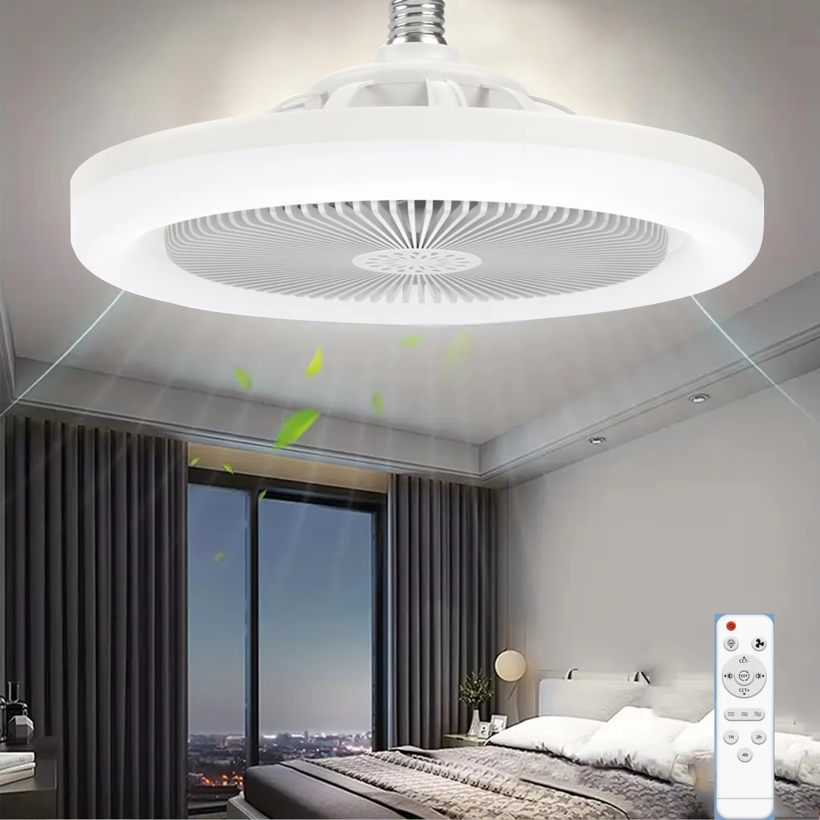 LED リモコンシーリングファンライト交換可能なインターフ寝室キッチンやバスルーム家庭用シーリングファンライトに最適
