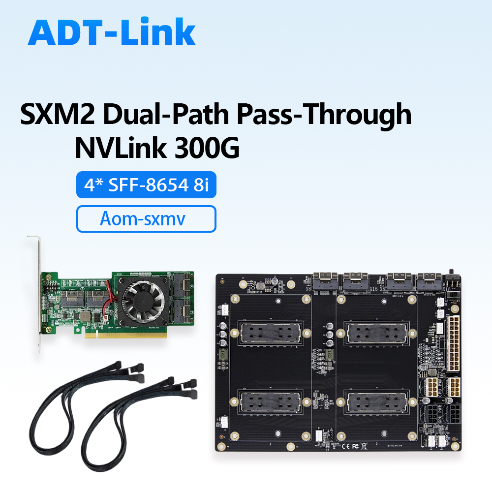 NVIDIA V100 SXM2 デュアル GPU パススルー、300GB NVLink インターコネクト Aom-sxmv 簡易内蔵、外部拡張カード用