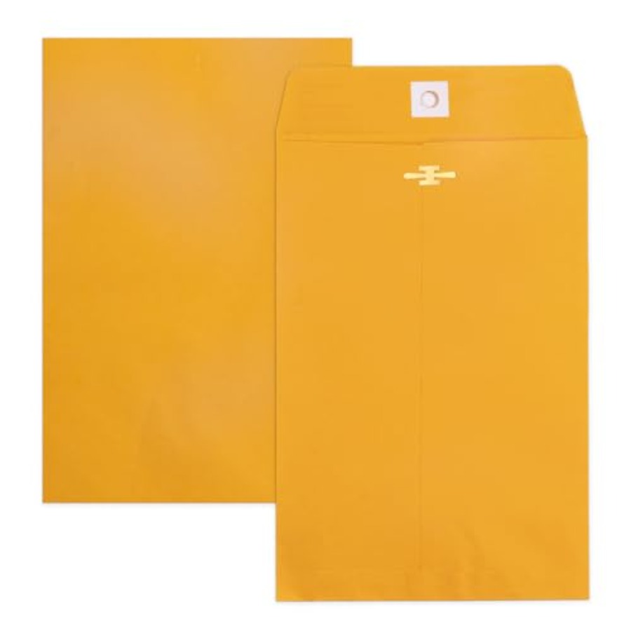 6x9 クラスプ封筒 - 20 パック、ブラウン イエロー マニラ封筒 6x9、100GSM 厚手のクラフト紙、郵送用