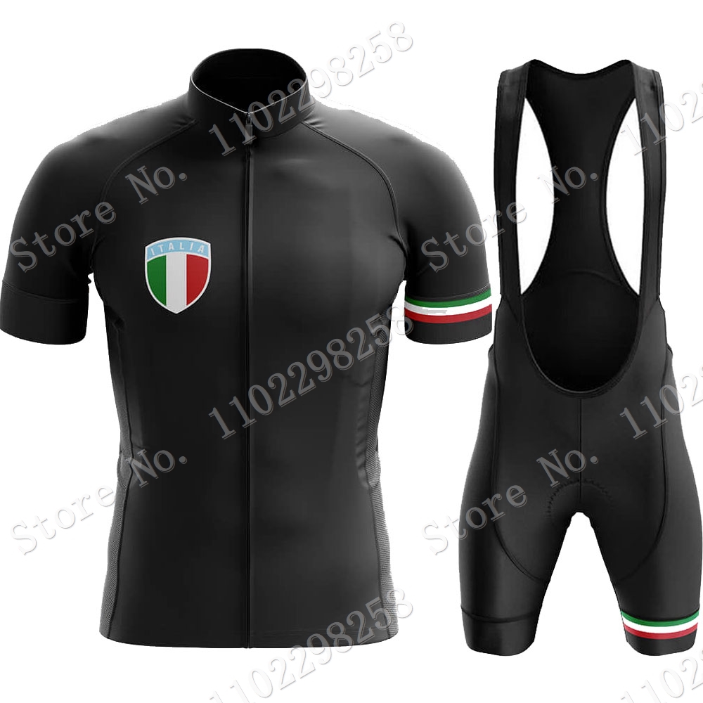 クラシックイタリア 2023 サイクリングジャージセットイタリア代表チーム服男ロードバイクシャツスーツ自転車ビブショーツ MTB マイヨ