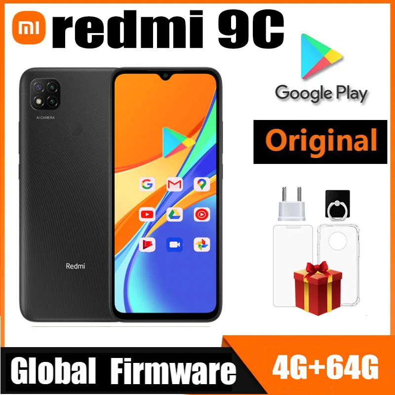 グローバル Rom Xiaomi Redmi 9C スマートフォン 3 ギガバイト/4 ギガバイト RAM 128 ギガバイト MediaTek Helio G35 6.53 インチ Android 10 13MP カメラ 5000mAh 携帯電話