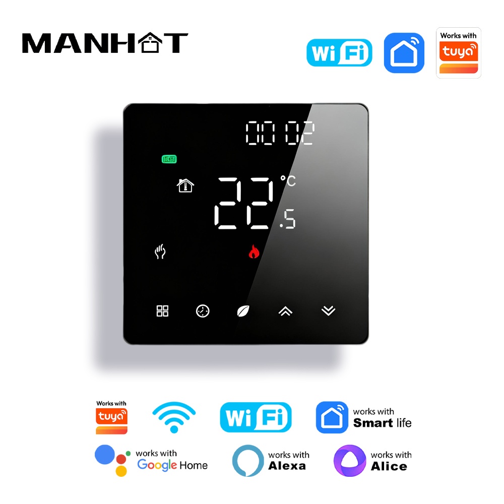 新しいスマートサーモスタット WIFI プログラマブル温度コントローラ水ボイラー電気加熱 Tuya Alexa Google ホームアリス