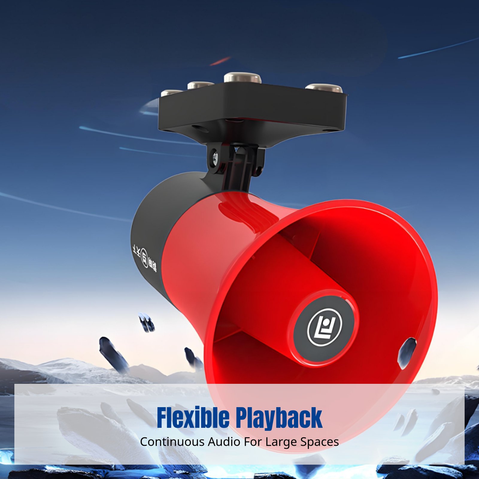 ハイパワーBluetoothスピーカー、車PAシステムメガホン、屋外広告、磁気ベース、防水、長いバッテリー寿命