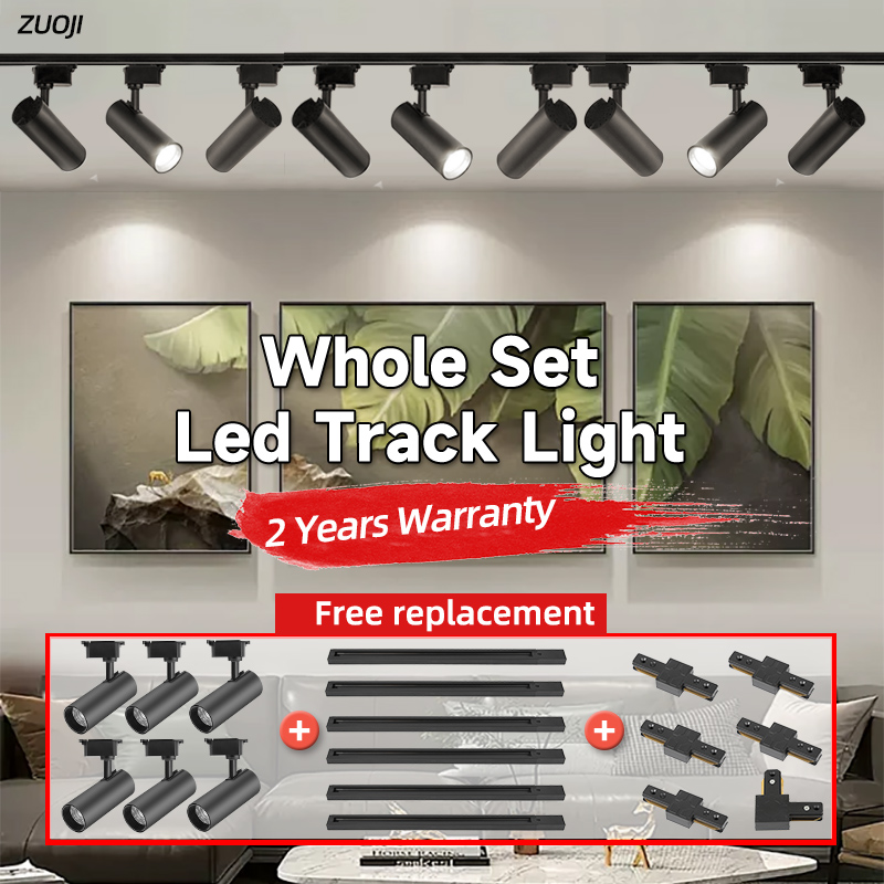 LED トラックライトセット 30 ワットトラックランプ 180-265V COB スポットライトレール照明器具家庭用照明リビングルームトラック照明