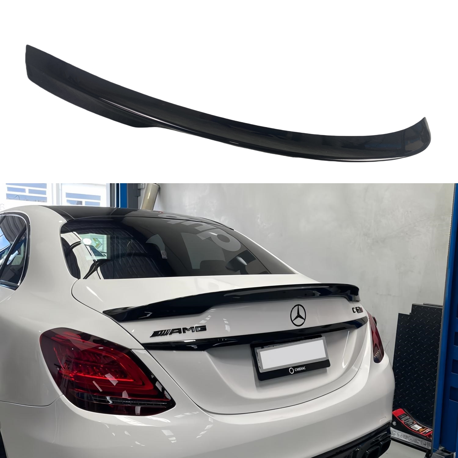 カールソンスタイル車のリアトランクスポイラー翼メルセデスベンツ W205 C200 C250 C300 C43 C63 4 ドアサルーン 2014-2021 チューニングボディキット