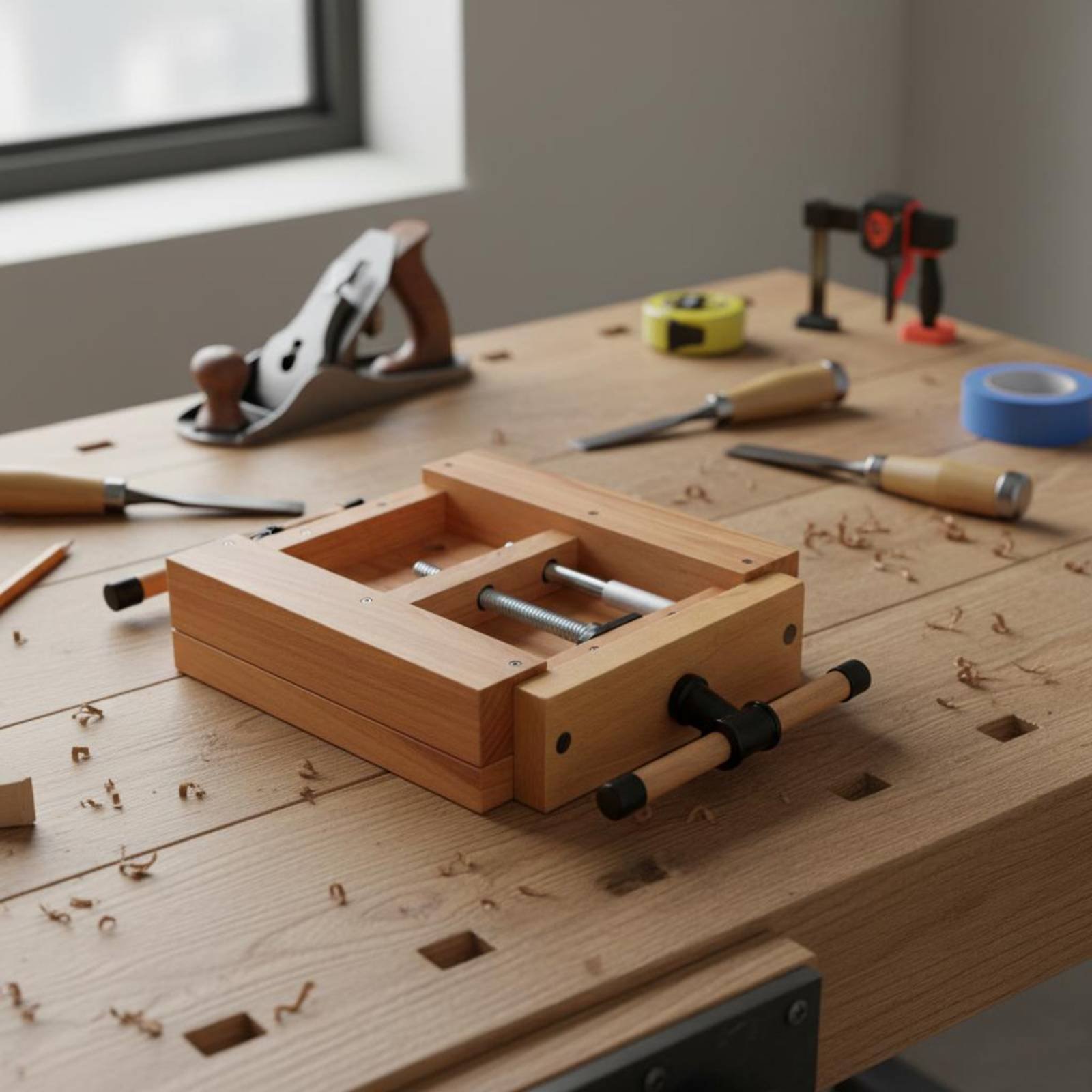 手動DIYワークベンチ環境に優しい学校クラフトテーブル木工ベンチ万力安全グリップハンドツール学生用マルチアングル