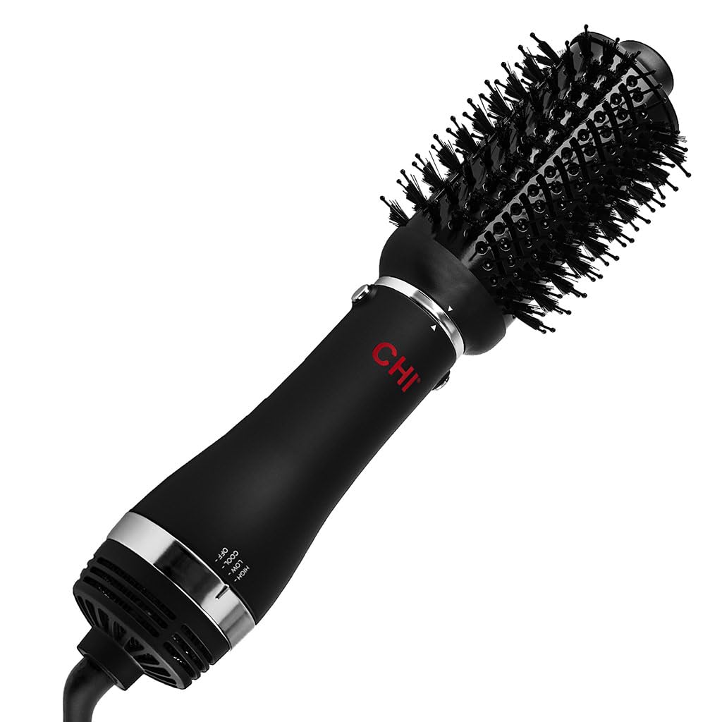 4-in-1 ブローアウトブラシヘアドライヤー、セラミックイオンスタイリングツール、1000W、ブラック