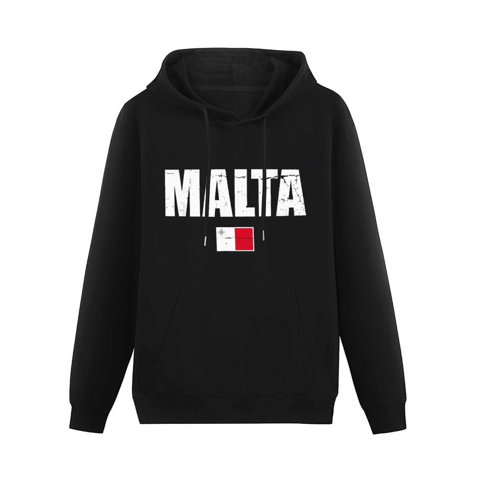 男性女性パーカーマルタ国旗マルタ国地図パーカープルオーバーフード付きヒップホップスウェットシャツ綿ユニセックス
