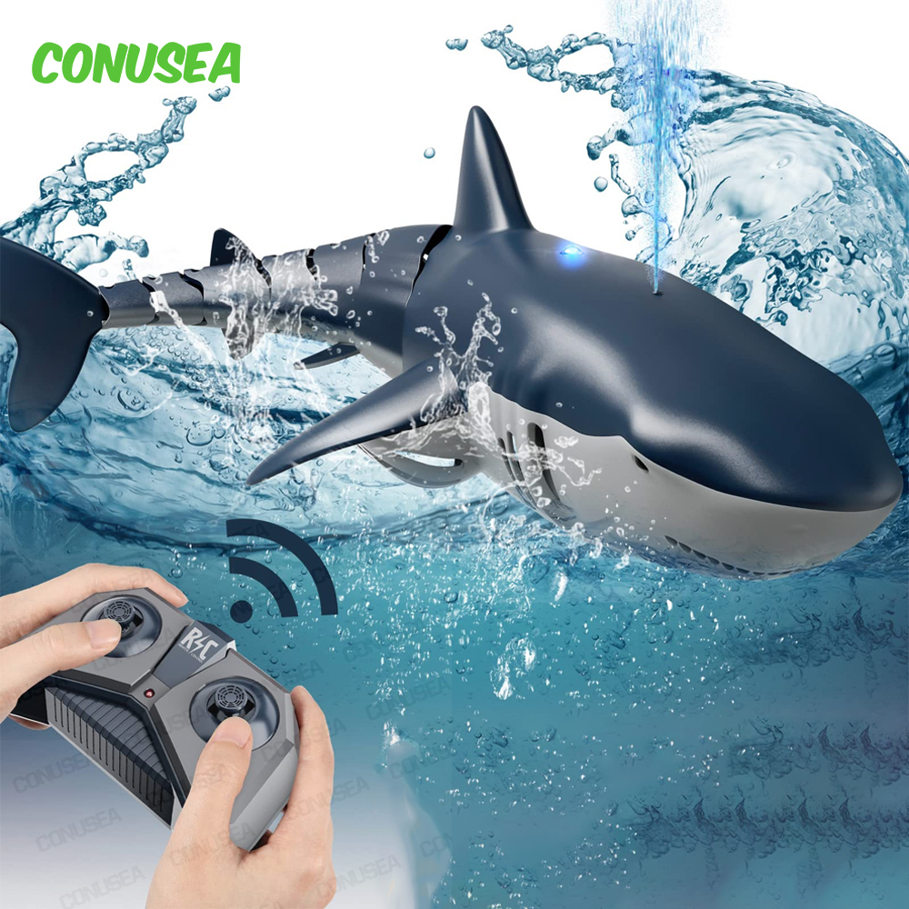 スマート Rc サメクジラスプレー水のおもちゃリモコンボート船潜水艦ロボット魚電気おもちゃキッズボーイズベビー子供