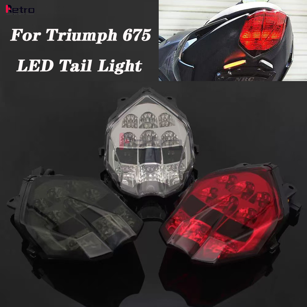 LED テールライトブレーキランプスピードトリプル 675/R デイトナ 2013-2020 ストリートトリプル S 660 R/RS 765 2022 オートバイリアウインカー