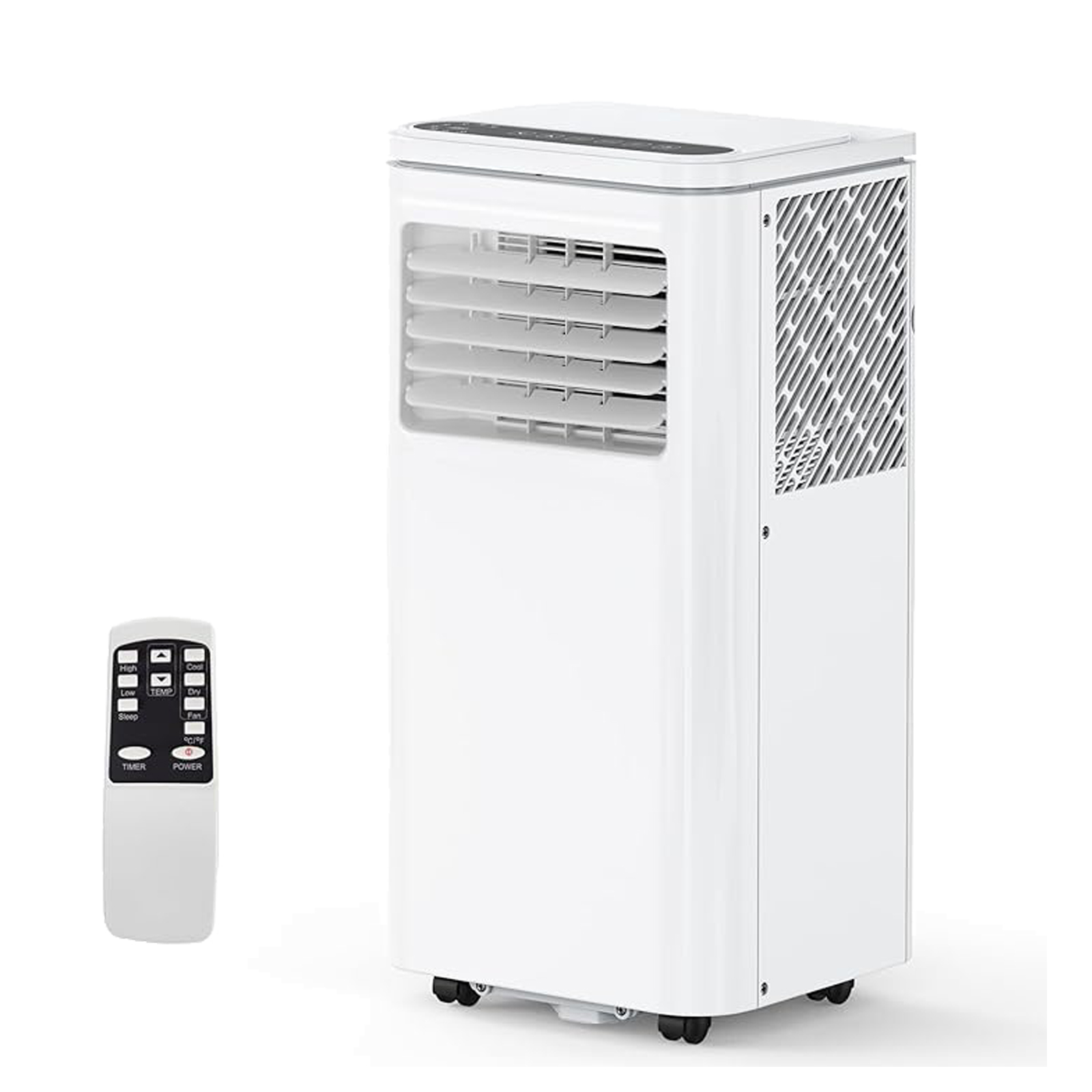 8000 BTU ポータブルエアコン、3-in-1 AC ユニット、プーリング付き、洗えるフィルター付き、最大 350 平方フィート、2 つのファン速度、24 時間タイマー