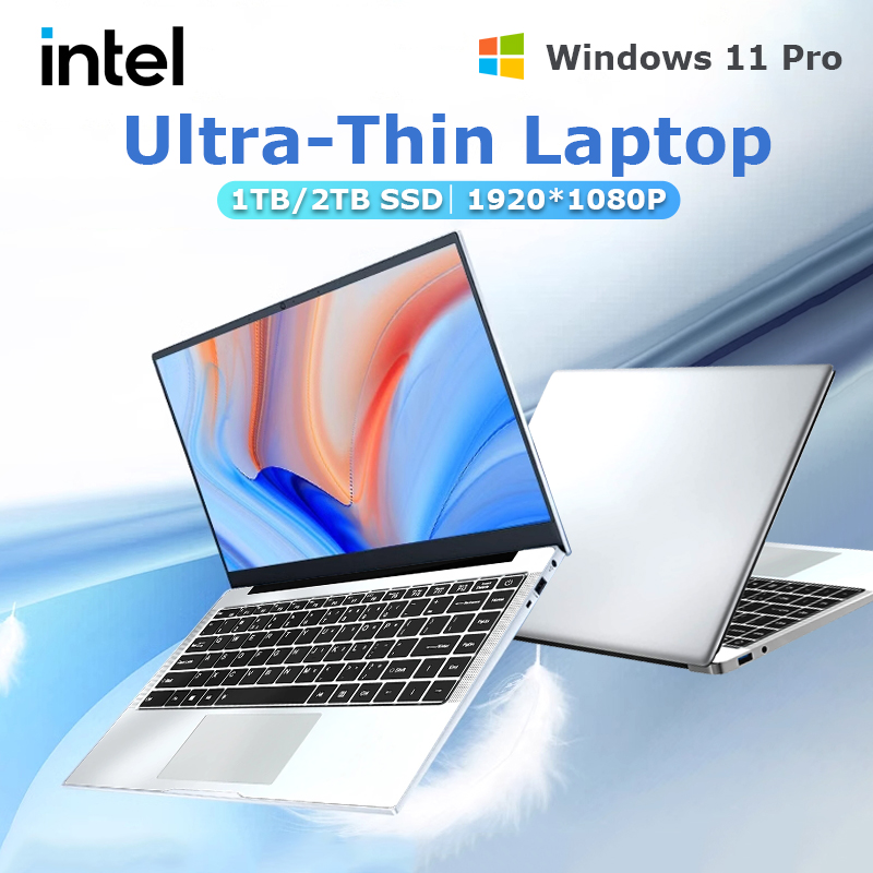 14.1 "ウルトラスリム Windows 11 Pro ラップトップコンピュータインテル Atom A3950 12 ギガバイト RAM 1 TB 2 TB SSD ノートブック PC 1080P HD オフィス学習ラップトップ