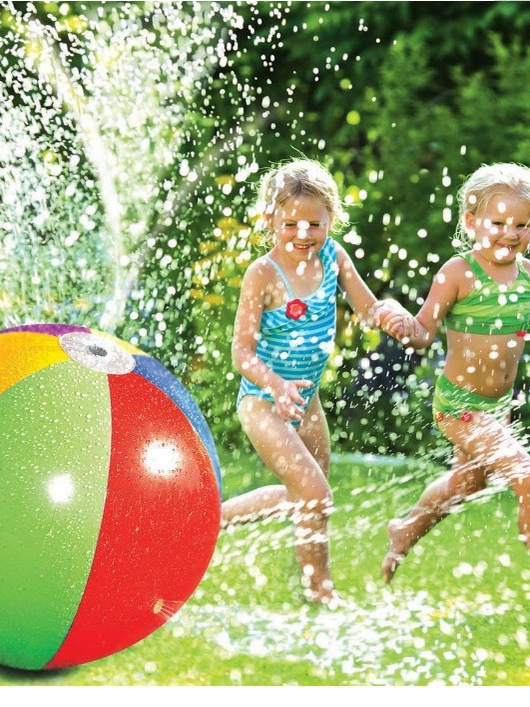 インフレータブルバルーン夏の屋外 75 センチメートルインフレータブル水スプレーボールノズルしぶき水子供の芝生水泳ガーデンスポーツ