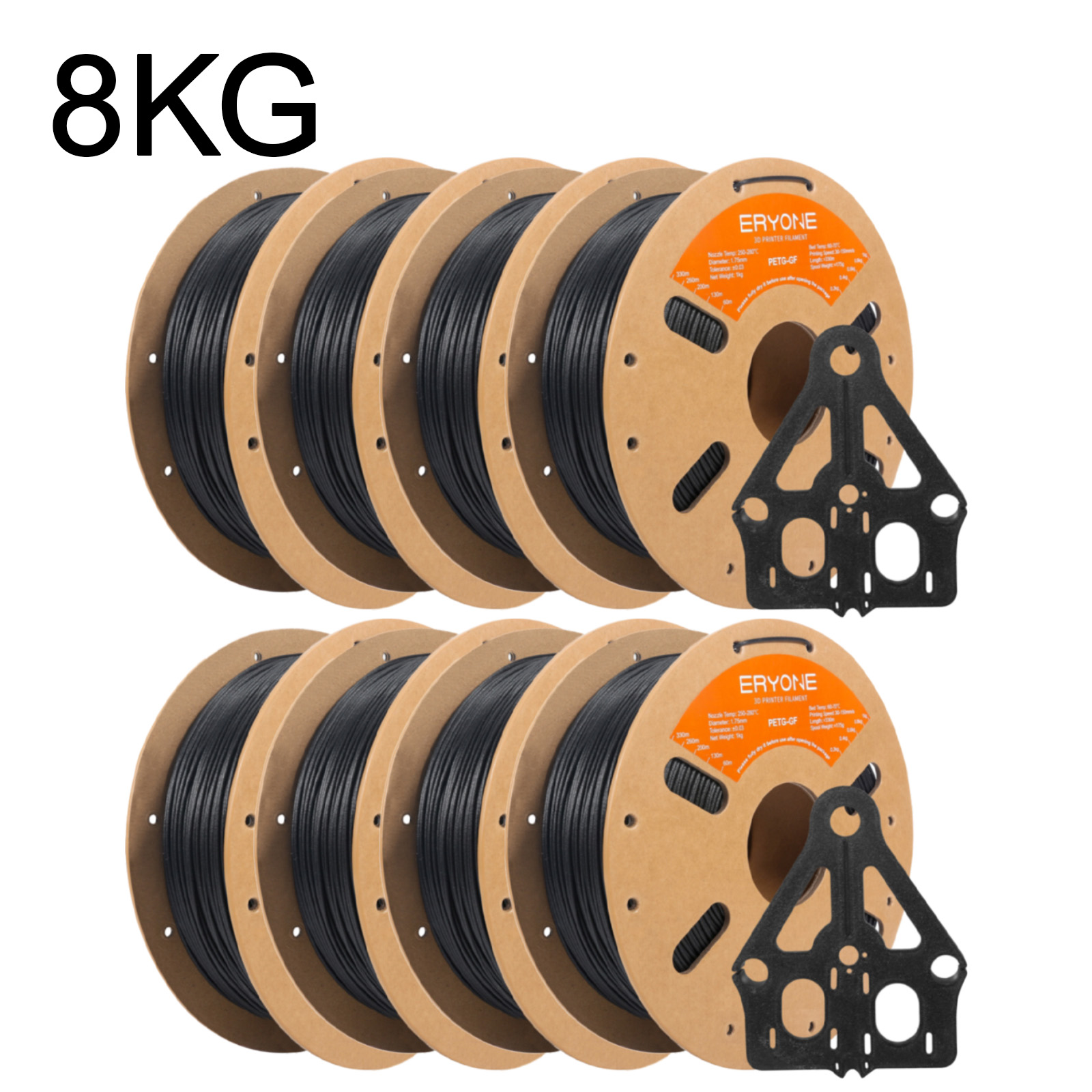 ERYONE ガラス繊維 PETG フィラメント 1.75mm /- 0.03mm、PETG GF 3D 印刷フィラメント PETG GF