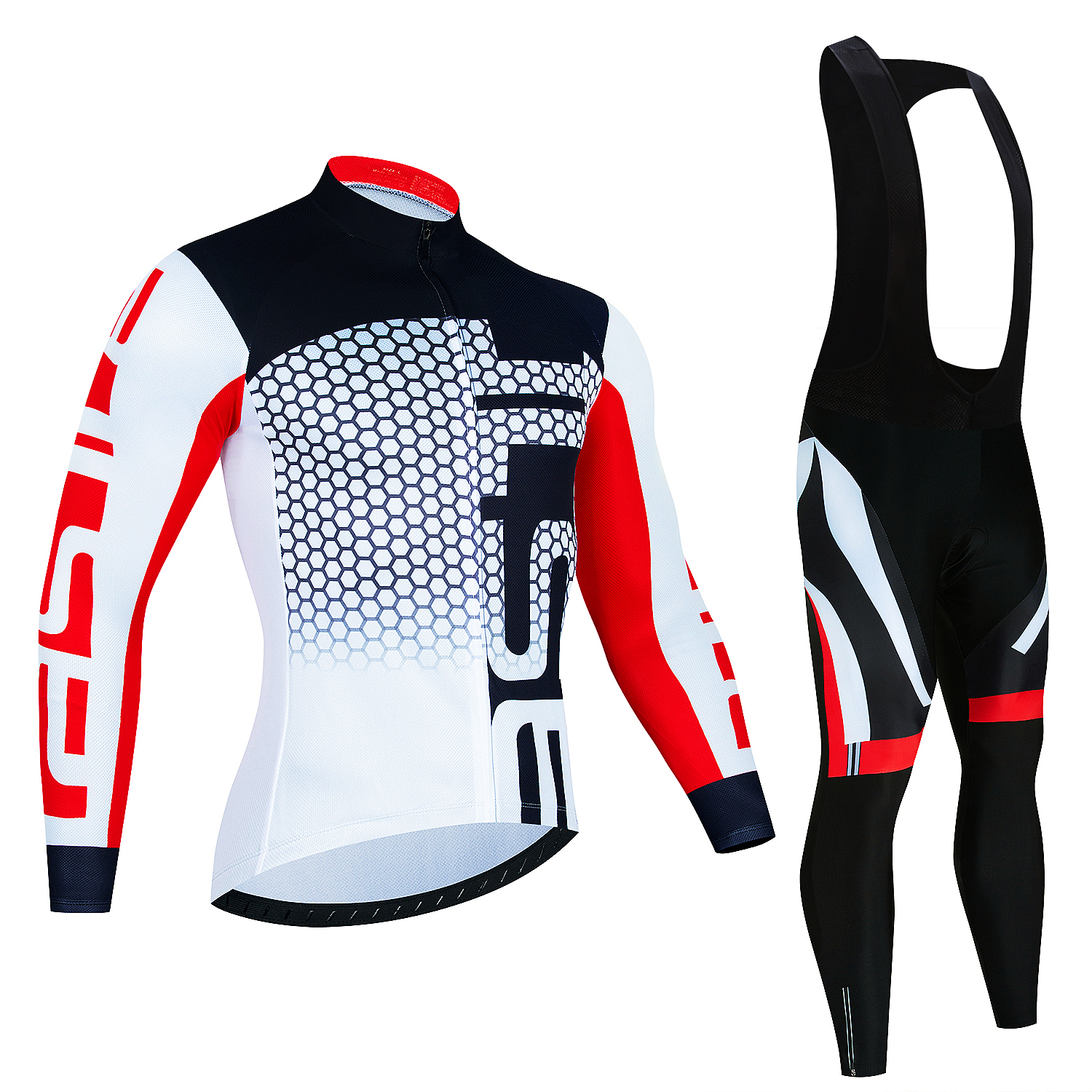 2024 プロサイクリングジャージセット秋乗馬長袖男性サイクリングよだれかけセット自転車服春 MBT 通気性自転車服