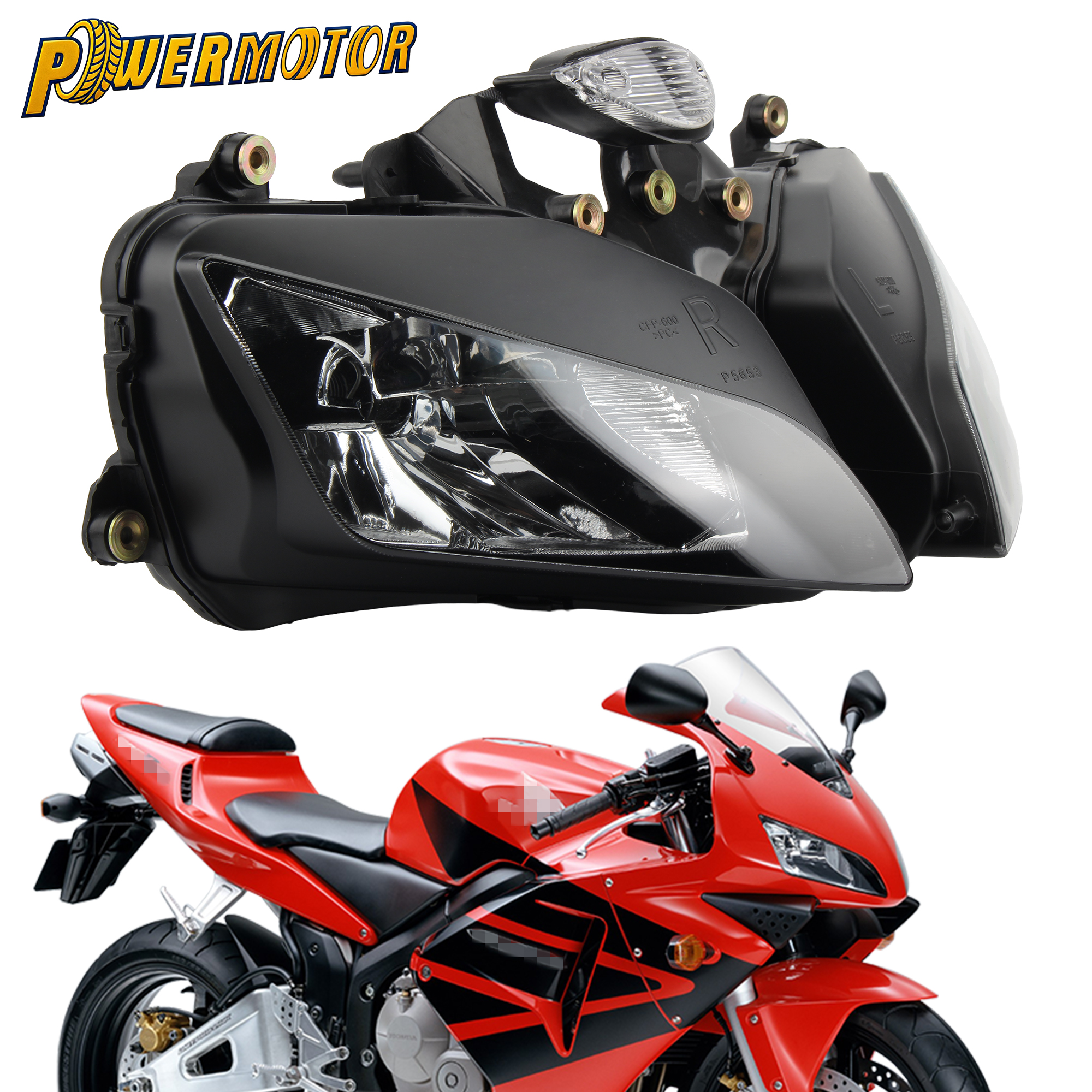 オートバイのヘッドライトアセンブリフロントヘッドライトシェルホンダ CBR600RR F5 2003 2024 2025 2006 ヘッドランプハウジングスペアパーツ