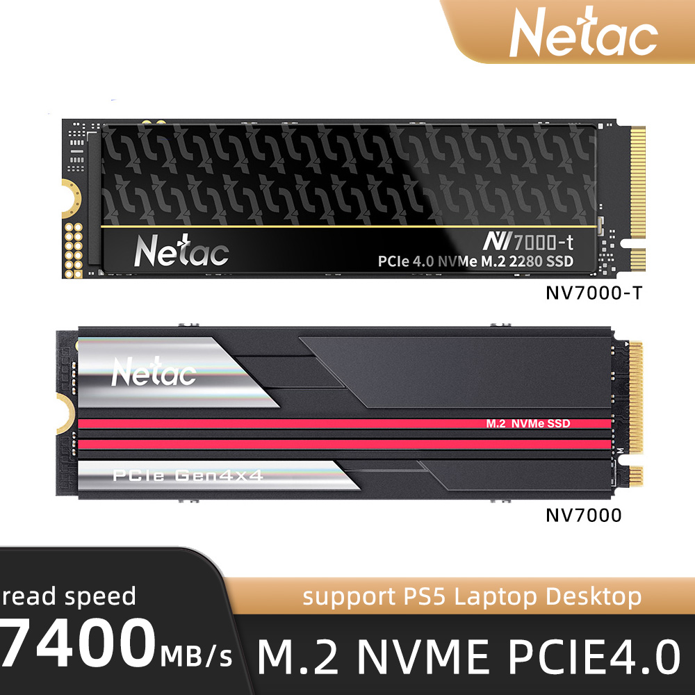 Netac SSD M.2 NVMe 1TB 2TB 4TB 512GB SSD PCIe 4.0 M2 2280 NVMe DRAM キャッシュ内部ソリッドステートハードドライブディスクデスクトップ PS5 用