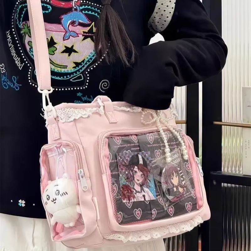 バレエ少女は食欲が大きい Itabag 日本語 2D シングルショルダー クロスボディ グッズ バッグ ギフト 友人のみ 人形なし カードなし