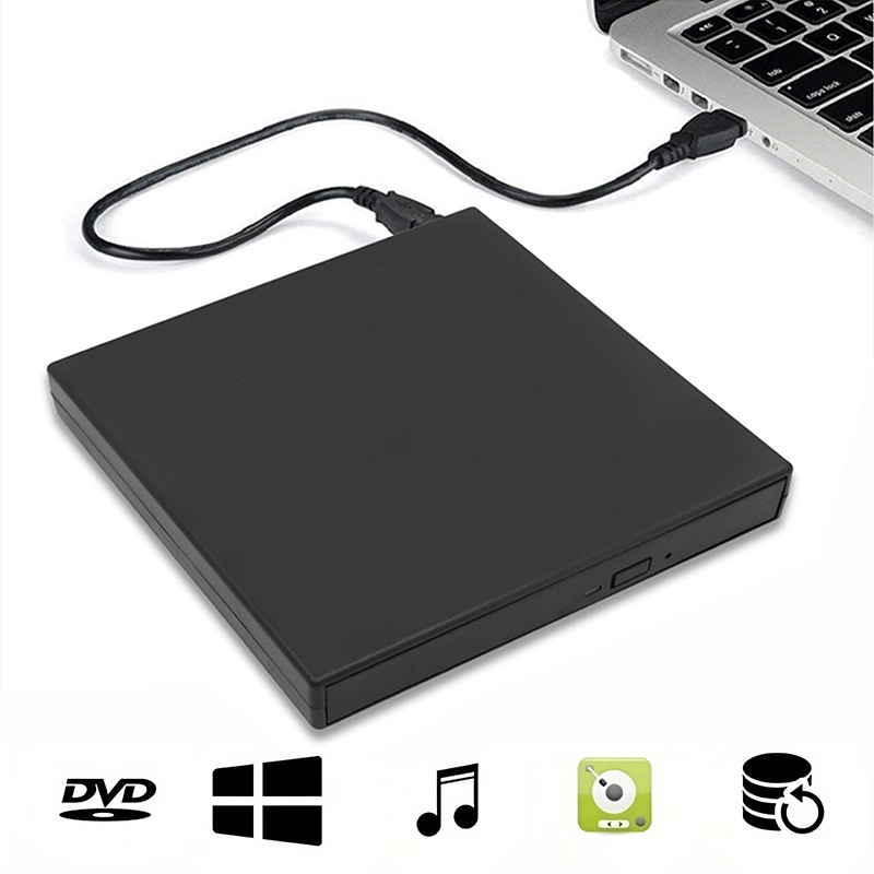 USB 外部 CD DVD リーダー CD/DVD/CD-RW ドライブ USB 外部ディスクドライブ CD-ROM DVD-ROM 光学式ラップトップデスクトップ PC コンピュータ DVD