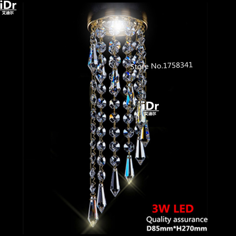 D85mm LED K9 クリスタルシャンデリア居間、廊下、キッチン、バスルーム、寝室、書斎、バルコニーライト