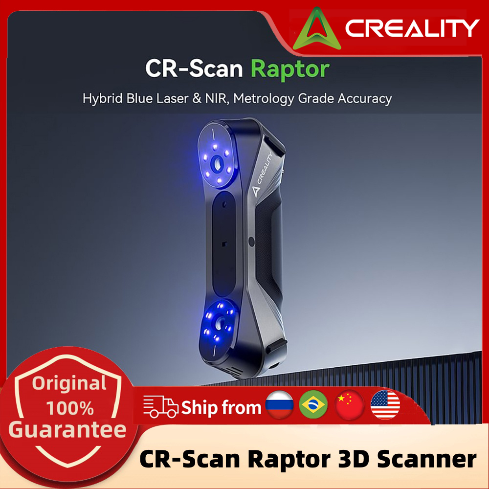 Creality CR-Scan Raptor Portable Handheld 3D Scanner Blue Light NIR 60fps Anti-shaking Full-Color Scanning 0.02mm High-Accuracy