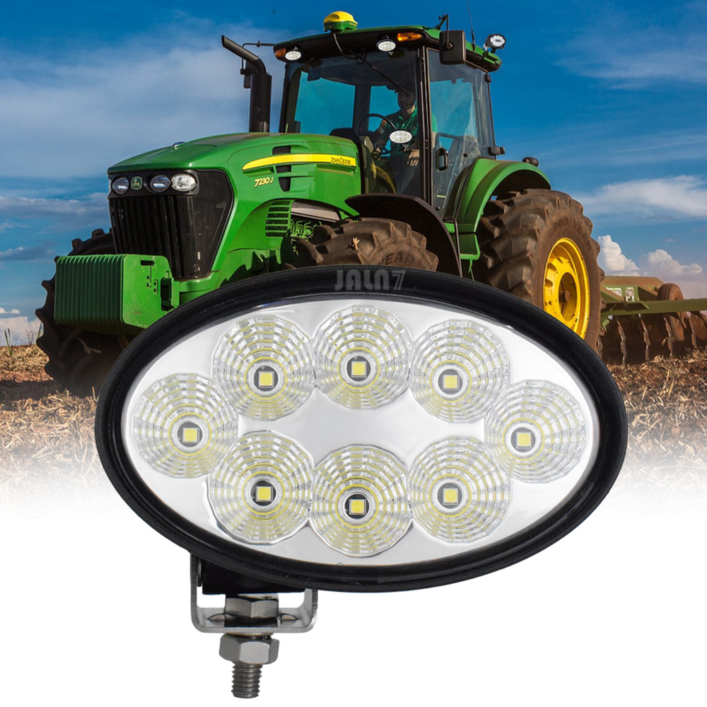 JALN7 5.6 インチオーバル LED トラクターワークライト 40 ワット 12-24V フラッドビームトラクター Deere クリア農業建設用