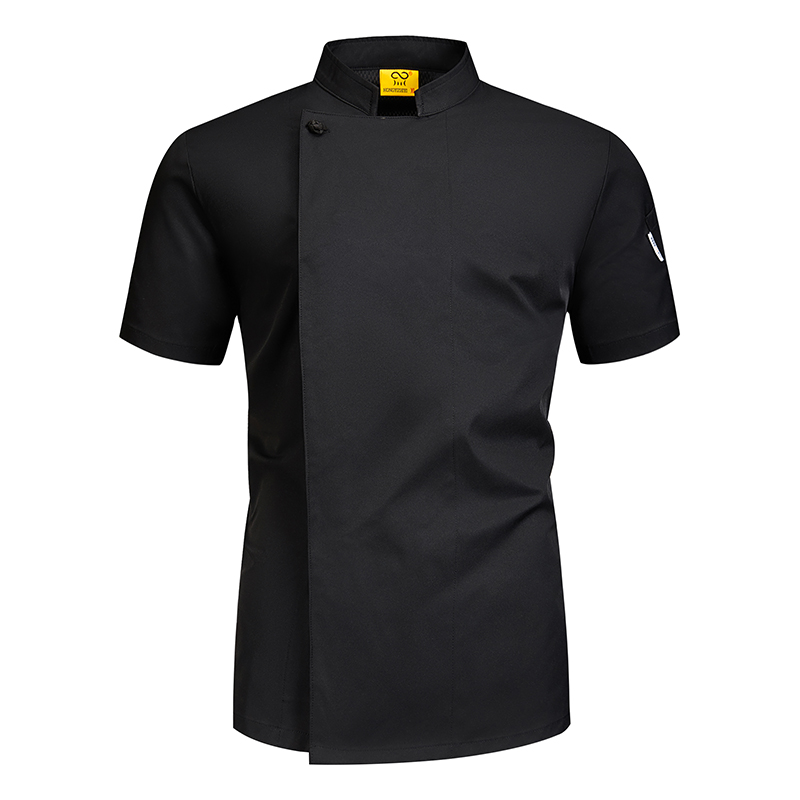 男性シェフのシャツキッチンレストランホテルケータリングベーキングシェフ制服ソフトストレッチコットン作業服しわプロクックジャケット
