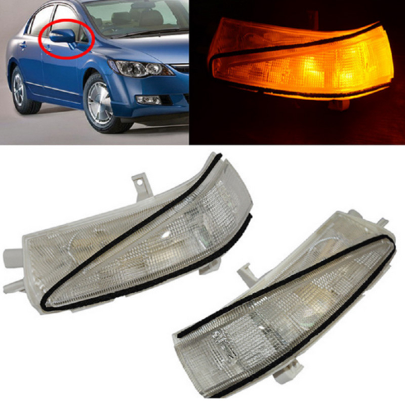 バックミラーターンシグナルライトフラッシャーランプ 2006-2011 ホンダシビック 8 セダンハイブリッドセダン FA/FD 8th 世代アクセサリー