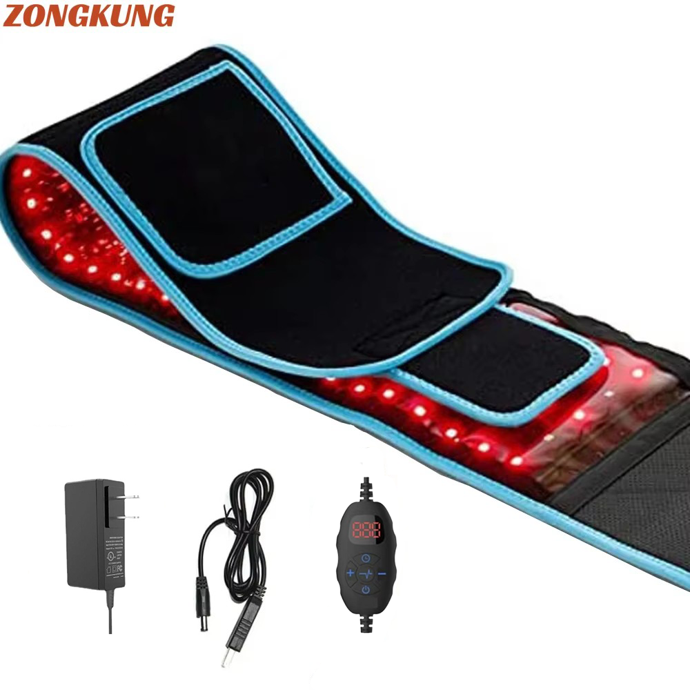 赤色＆赤外線 LED ライトセラピーベルト 850nm 660nm 腰痛緩和ラップ燃焼脂肪ラップ痩身マシンウエストヒートパッド全身