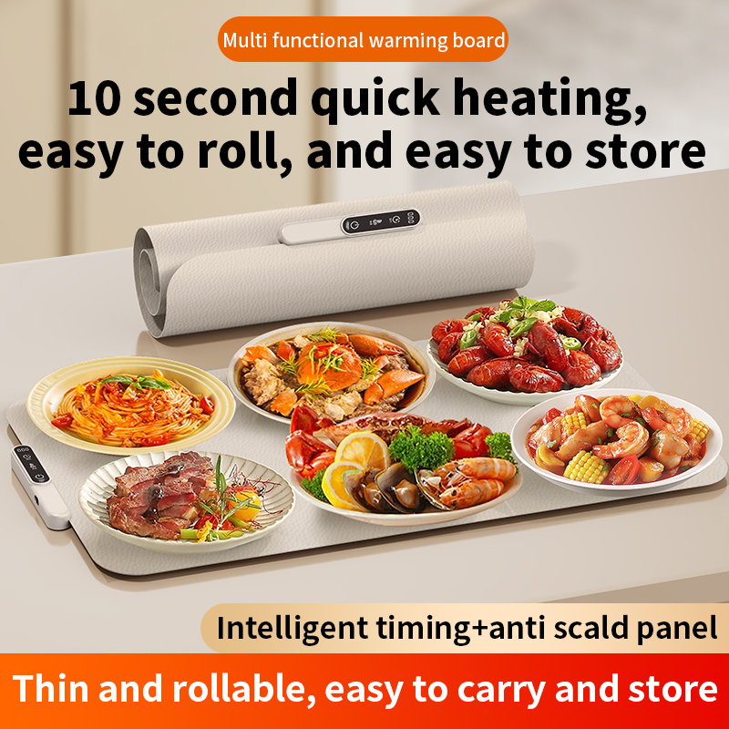 電気保温トレイ食品ウォーマープレート折りたたみポータブルスマート食品高速加熱マット電気保温トレイ食品保温ボード