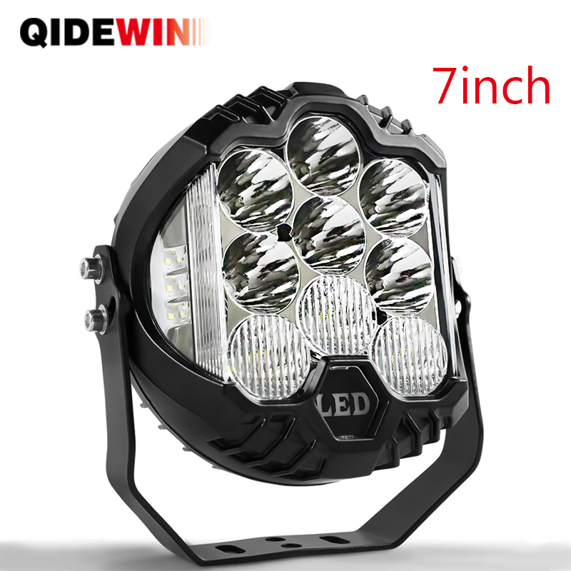 7 インチ LED 車作業ライト黄色スポットライトオフロード 4x4 駆動フォグライトラングラージープトラック車 SUV ボート LED ヘッドライト