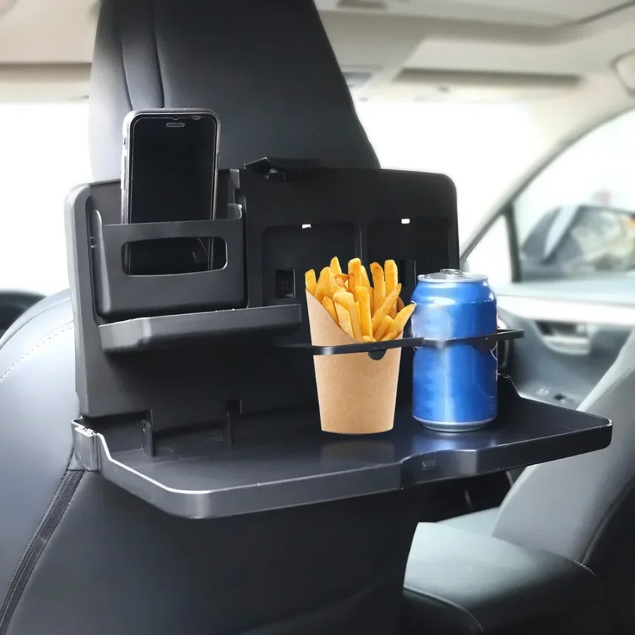 カーシートバックダイニングテーブル多機能カーシートバック飲料ラックポータブル折りたたみ車後部座席テーブルカーアクセサリー