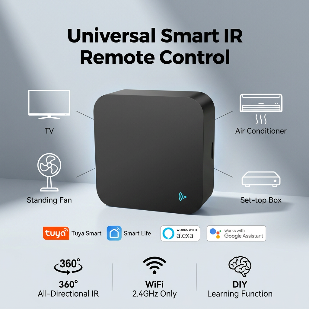 Tuya WiFi 赤外線ユニバーサルリモコンテレビエアコンライトアクセス制御赤外線リモコンコントローラー