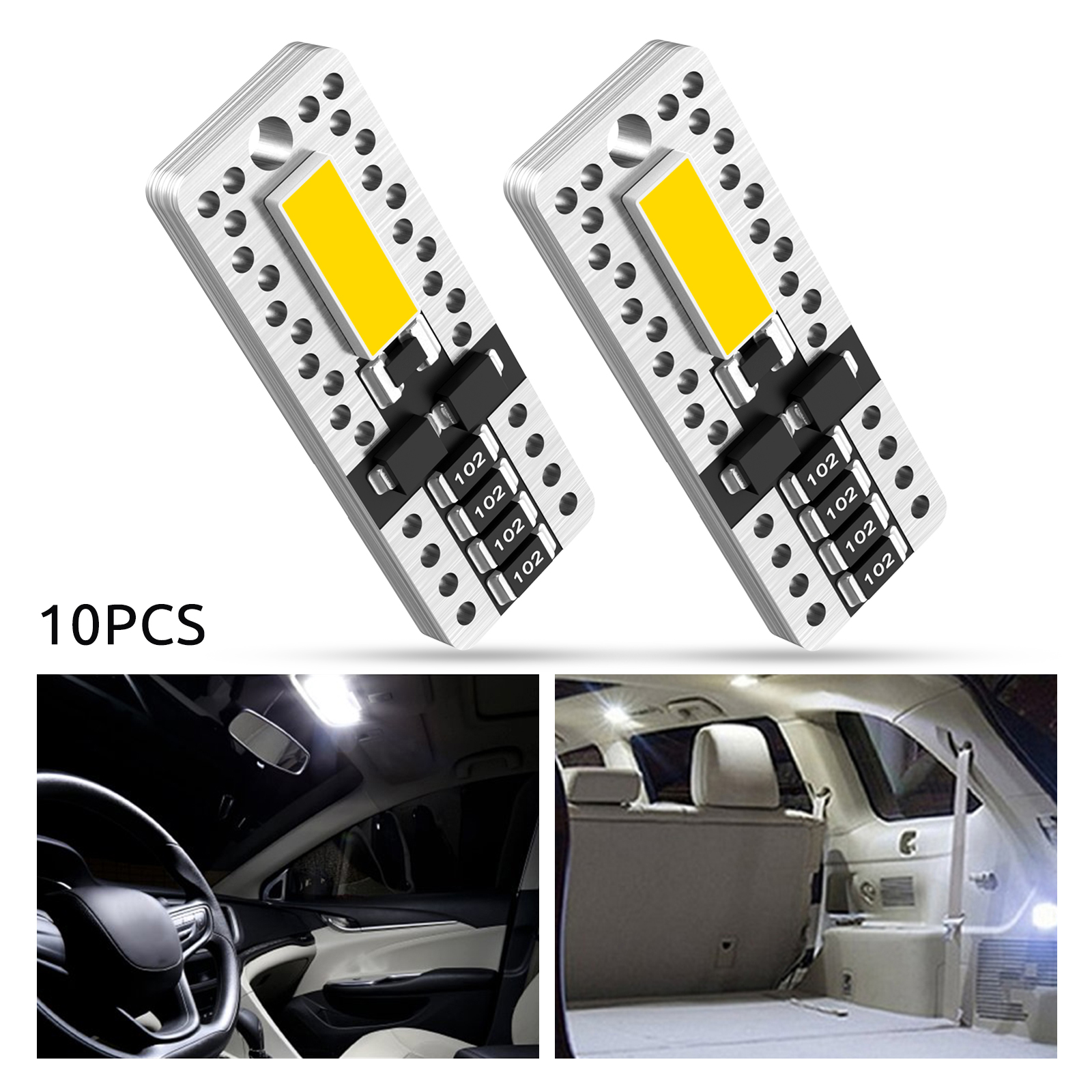 Novsight T10-6 LED 電球 10 個車読書駐車ドームドアトランクライト幅広い用途 6000K 白色電球高輝度 100LM