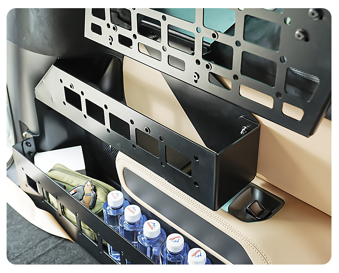 BYD FangChengBao ヒョウ 8 デンザ B8 2024 2025 2026 Molle パネルリアトランクラックモジュラー収納荷物キャリアオーガナイザー