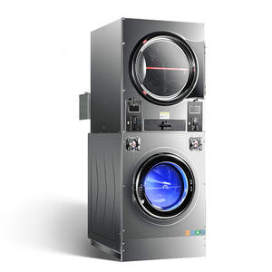 高品質セルフサービス式洗濯機、スタッキング式洗濯乾燥機一体型、16kg