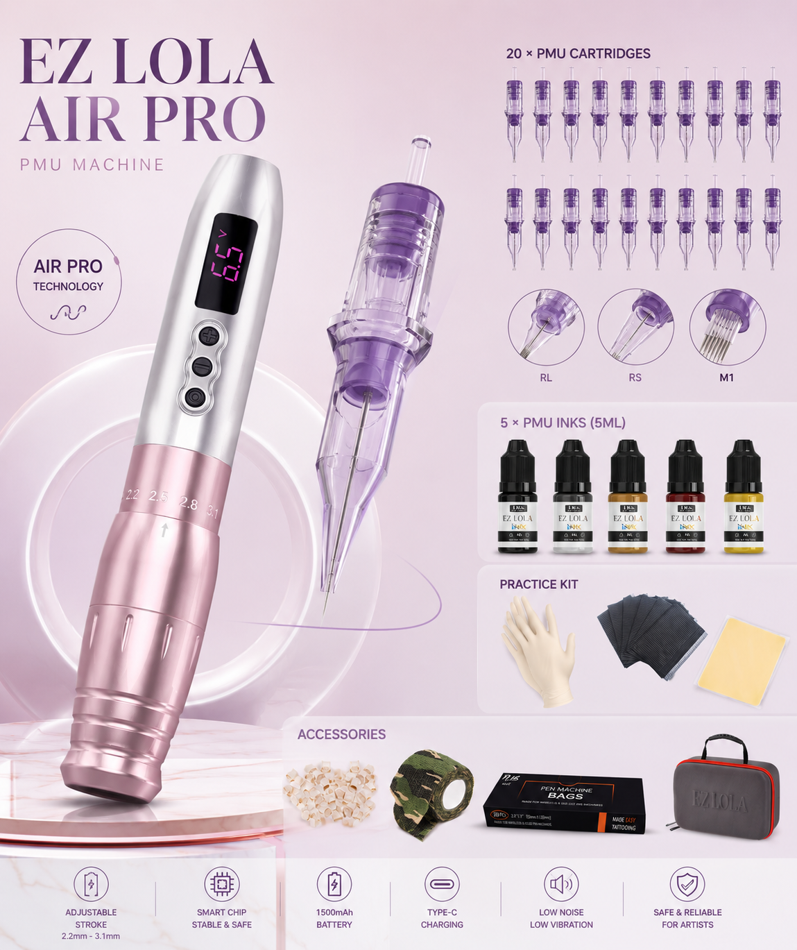 EZ LOLA AIR PRO PMU タトゥー キット