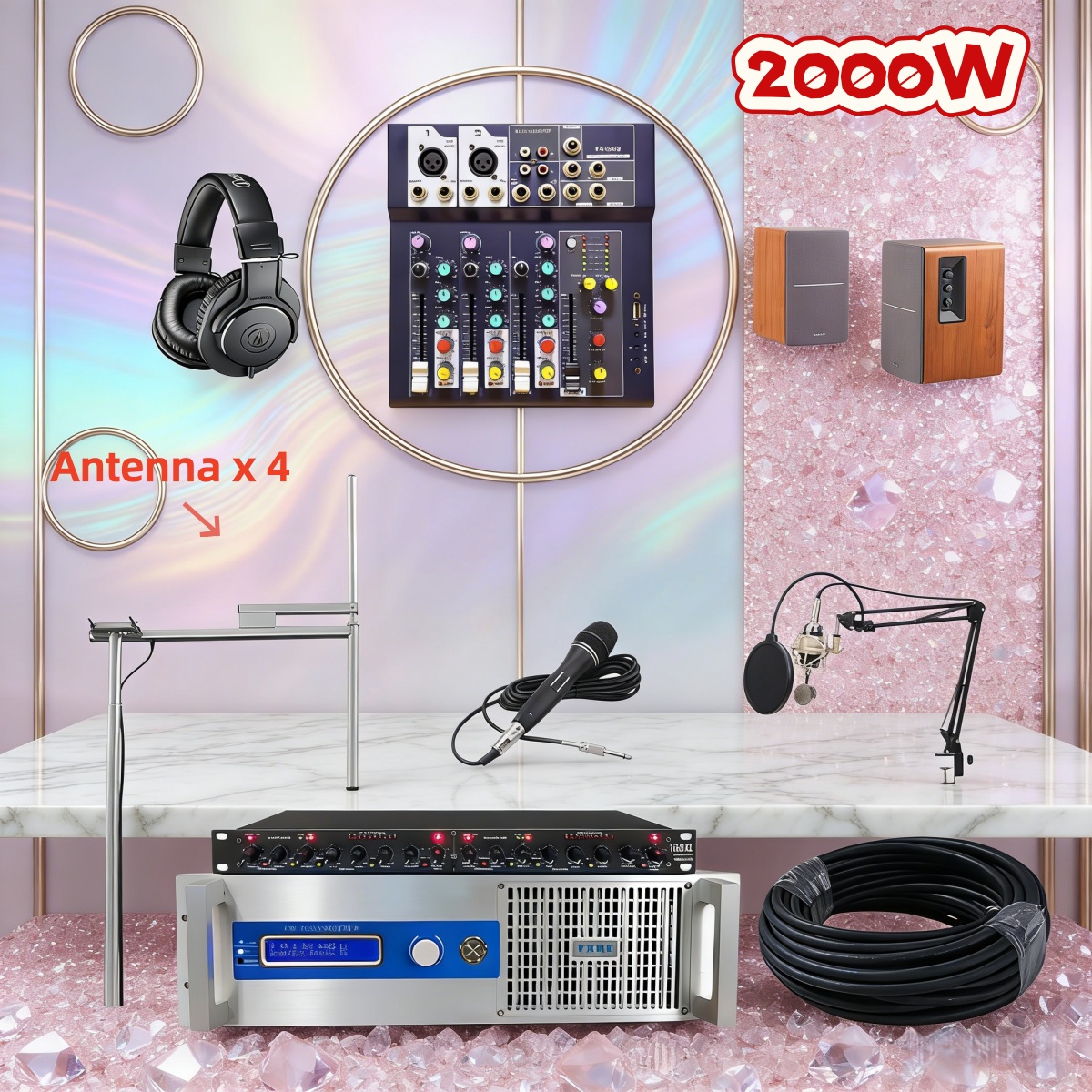 Community YXHT-1, 2KW(2000W) FM Transmitter Full Station Package, Town Public Radio, Complete Solution, Bulk Order Supported