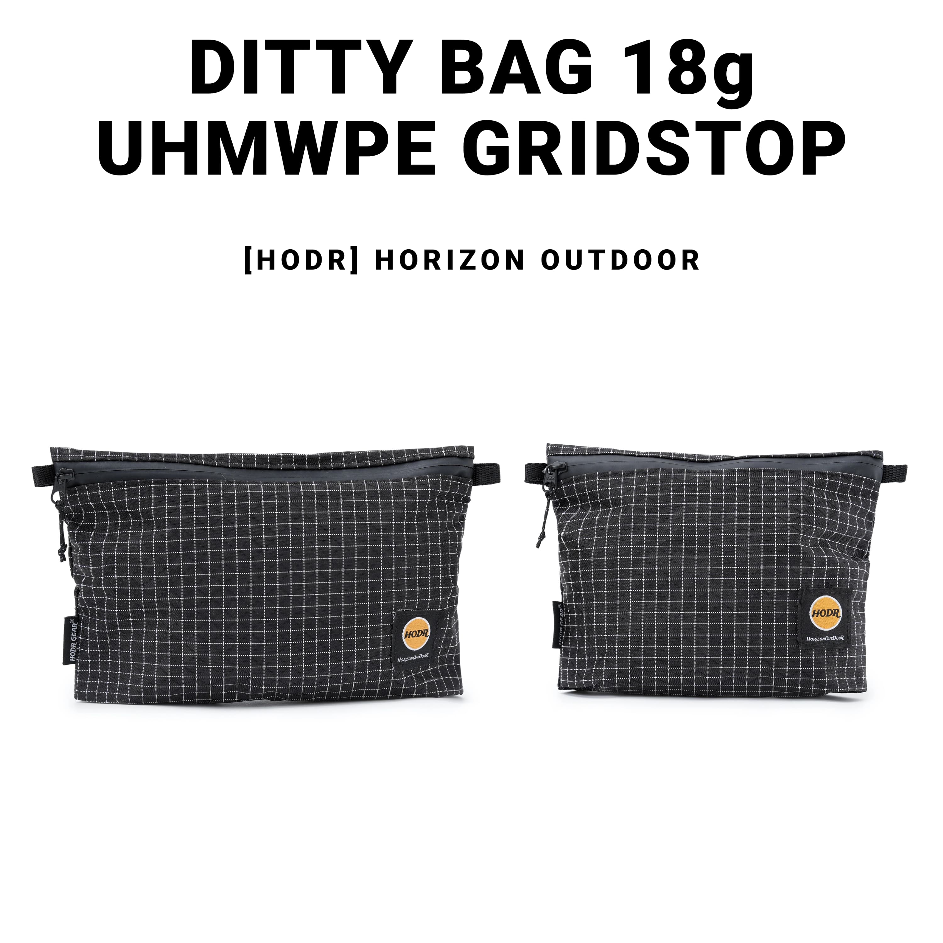 [HODRGEAR] ディティーバッグ 超軽量 自立グリップストップ UHMWPE 210D 収納ポーチ 18g トラベルオーガナイザー 応急処置パスポート用