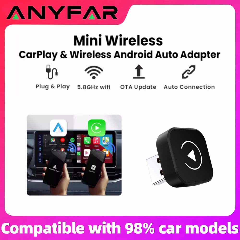2 IN 1 ワイヤレス Carplay Android Auto アダプター有線 - ワイヤレス carplay アダプター iPhone ワイヤレス制御プラグ用